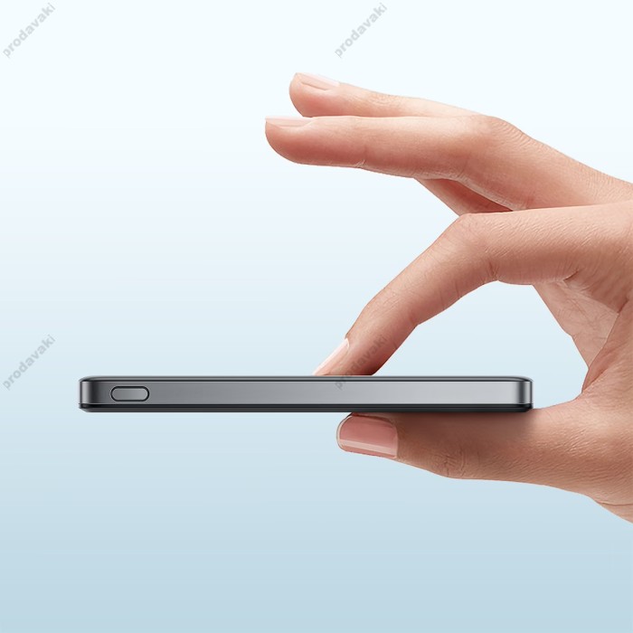 Повербанк портативний акумулятор Power bank Acefast M8 fultra-thin magnetic wireless магнітний PD18W 5000 mAh Black